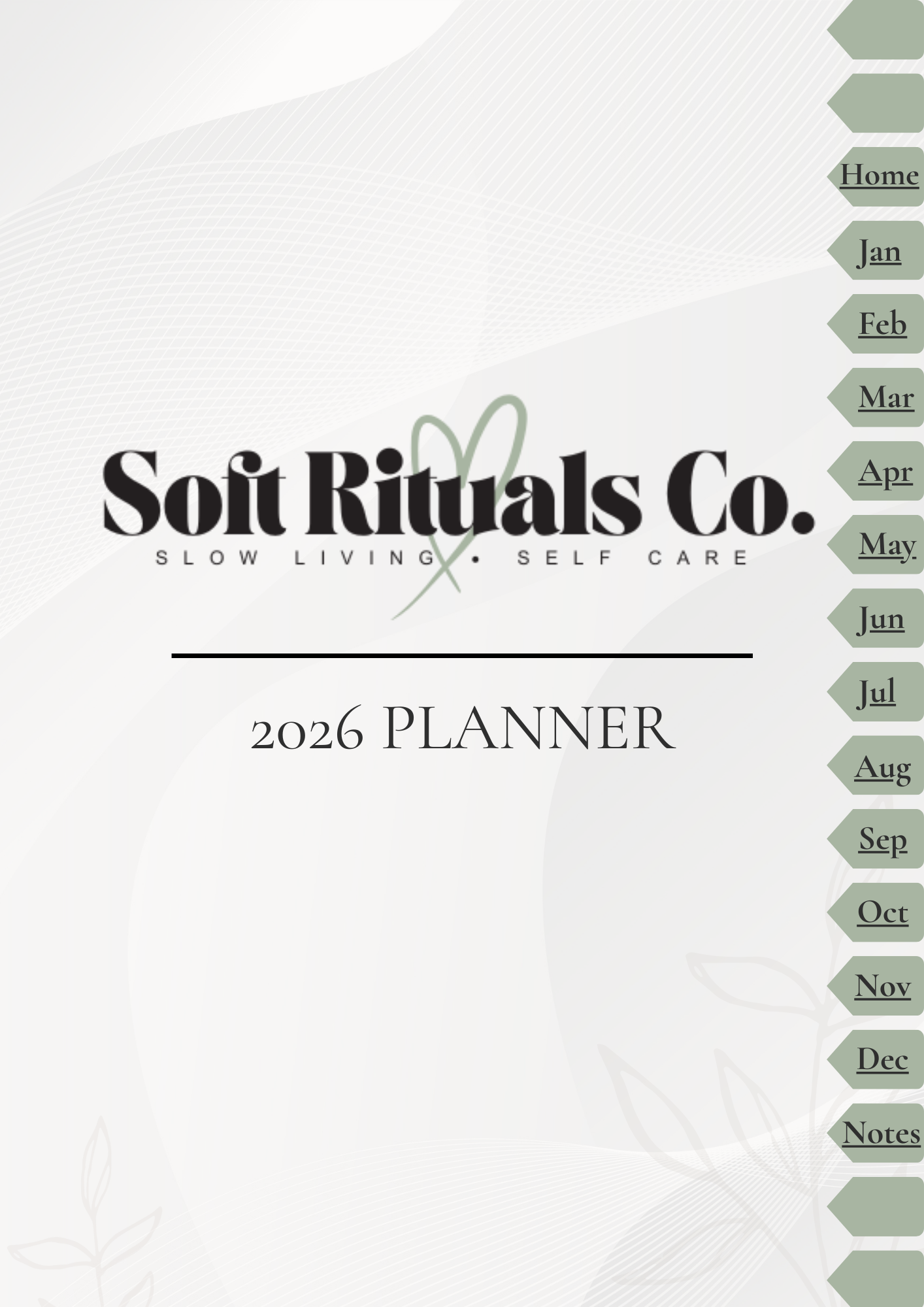 Soft Rituals Co. Free 2026 E-Planner
